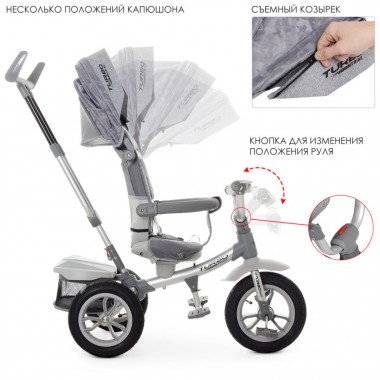 Детский трехколесный велосипед TURBOTRIKE M 4058-19 с родительской ручкой
