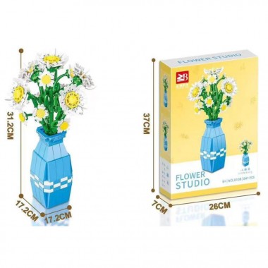 Детский конструктор Цветы Ромашка Flower Studio 9106A 537 деталей