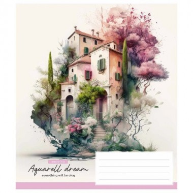 Тетрадь общая «Aquarell dream» 036-3289L-4 в линию, 36 листов