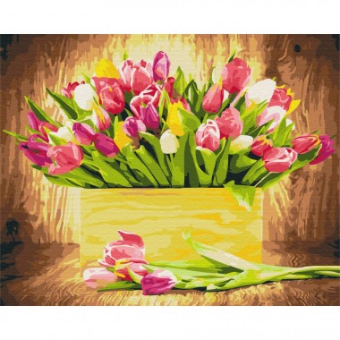 Картина по номерам Праздничные тюльпаны Brushme BS5666 40х50 см