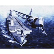 Картина по номерам Brushme Корабль и самолет GX30209