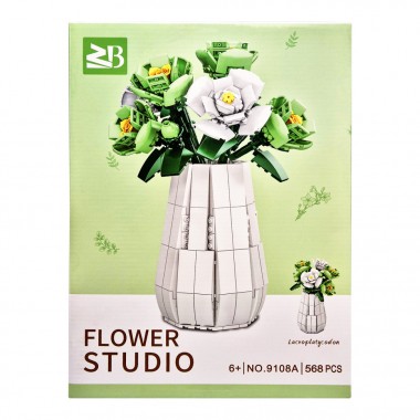 Детский конструктор Цветы Lacroplatycodon Flower Studio 9108A 568 деталей