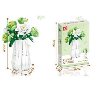 Детский конструктор Цветы Lacroplatycodon Flower Studio 9108A 568 деталей