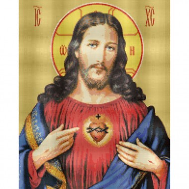 Алмазная мозаика Сердце Иисуса Brushme DBS1090 40х50 см