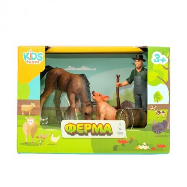 Детский игрушечный набор "Ферма" Q9899-T1_3 лошадка, свинка, фермер