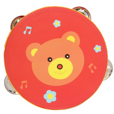 Деревянная игрушка Бубен Bambi MD 0367-1 диаметр 15 см (Мишка)