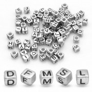 Декоративные бусинки для творчества Алфавит Кубики Dom Busin УТ000004425 в упаковке 130 шт