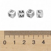 Декоративные бусинки для творчества Алфавит Кубики Dom Busin УТ000004425 в упаковке 130 шт