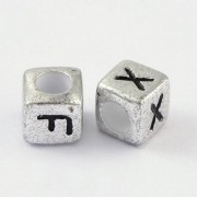 Декоративные бусинки для творчества Алфавит Кубики Dom Busin УТ000004425 в упаковке 130 шт