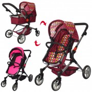 Коляска-трансформер для ляльок 9633 ручка регулюється