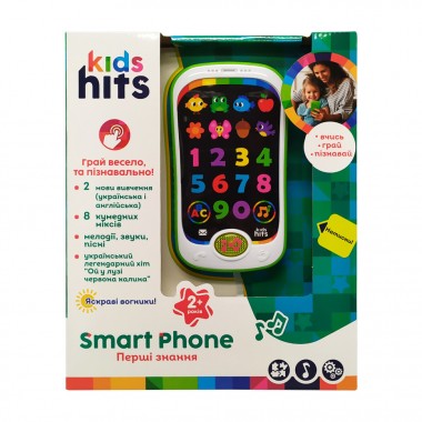 Детский музыкальный телефон Kids Hits Bambi KH03-002 на украинском языке