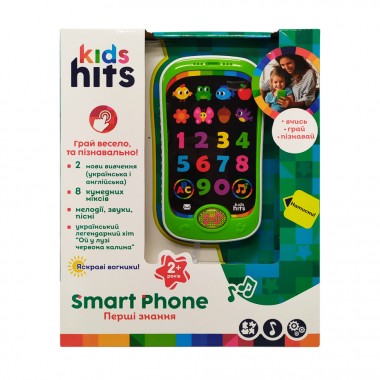 Детский музыкальный телефон Kids Hits Bambi KH03-002 на украинском языке