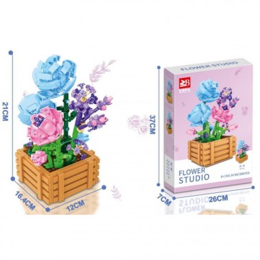 Детский конструктор Цветы Роза Flower Studio 9109A 550 деталей