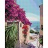 Алмазна мозаїка "Квітуча вуличка Греції" Brushme DBS1014 40х50 см