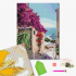 Алмазная мозаика Цветущая улочка Греции Brushme DBS1014 40х50 см