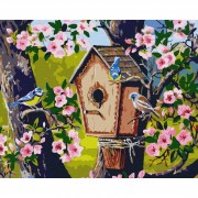 Картина по номерам "Новоселье для птиц" Идейка KHO6507 40х50 см