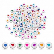 Декоративні намистинки для творчості Серця Dom Busin УТ100031343 в упаковці 170 шт