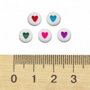 Декоративні намистинки для творчості Серця Dom Busin УТ100031343 в упаковці 170 шт