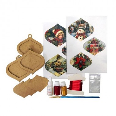 Творческий набор для создания 3-х елочных украшений 