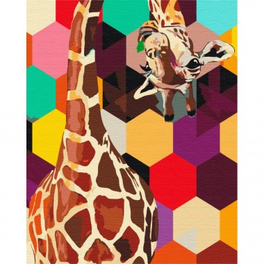 Картина по номерам Жираф в мозаике Brushme BS51799 40х50 см