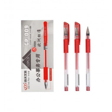 Ручка красная гелевая COLOR-IT GP-009 упаковка 12 шт