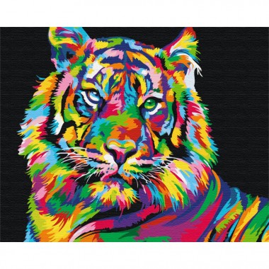 Картина по номерам Тигр поп-арт Brushme BS26176 40х50 см