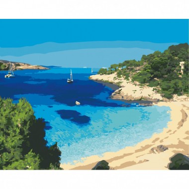 Картина по номерам Голубая лагуна. Кипр Art Craft 10581-AC 40х50 см