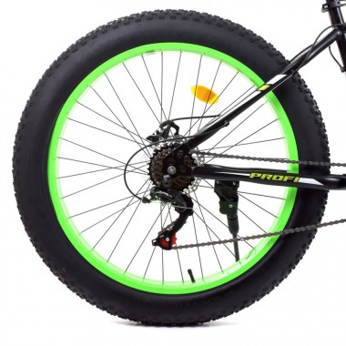 Велосипед подростковый PROFI EB26POWER 1.0 S26.2 черно-зеленый