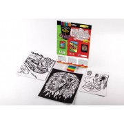 Комплект креативного творчества Danko Toys Бархатная раскраска фломастерами VLV-01