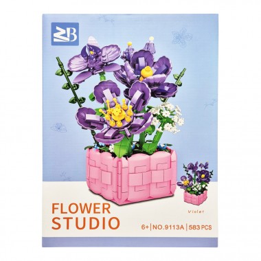 Детский конструктор Цветы Violet Flower Studio 9113A 583 детали