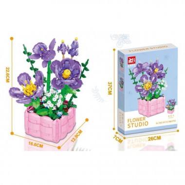 Детский конструктор Цветы Violet Flower Studio 9113A 583 детали
