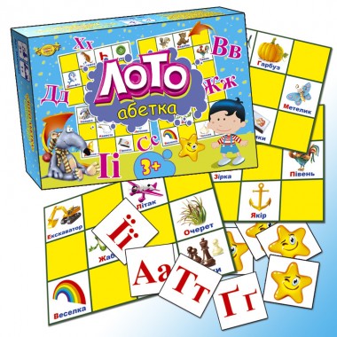 Детская развивающая игра Лото. Абетка MKM0305 на укр. языке