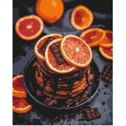 Картина по номерам. Апельсиново-шоколадное наслаждение 40*50см KHO5593