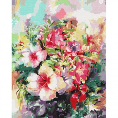 Картина за номерами "Фантазійні квіти" Brushme BS52516 40х50 см