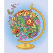 Роспись по холсту Идейка Цветущая планета 25*30 7145/2