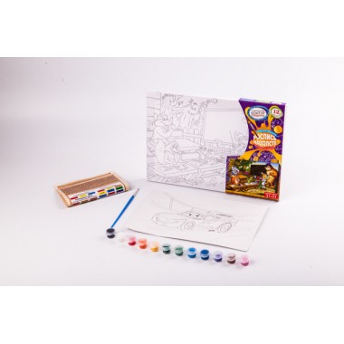 Набор креативного творчества Danko Toys Раскраска на холсте 21*31 РХ-04