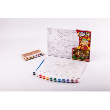 Набор креативного творчества Danko Toys Раскраска на холсте 21*31 РХ-04