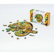 Фигурный деревянный пазл A4 Хамелеон PuzA4-01746, 69 деталей