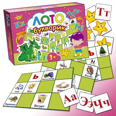 Дитяча розвиваюча гра "Лото. Букварик" MKM0306 рос. мовою