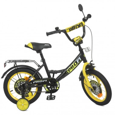 Велосипед детский PROF1 Y1443 14 дюймов, желтый