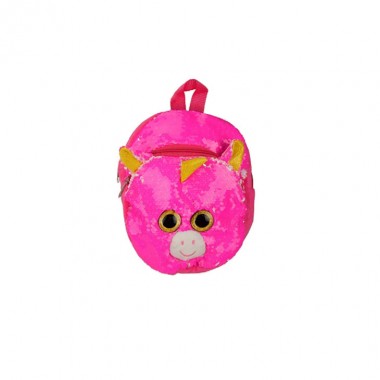 Детский рюкзак с пайетками Единорог BG0661 22*21*9 см  (Темно-розовый)