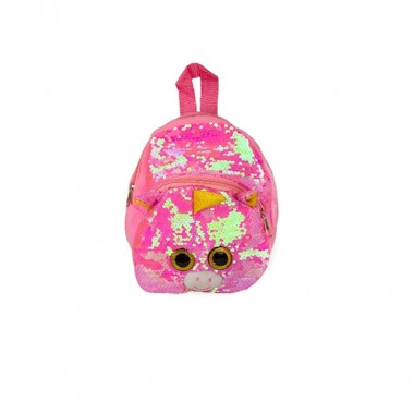 Детский рюкзак с пайетками "Единорог" BG0661 22*21*9 см  (Светло-розовый)