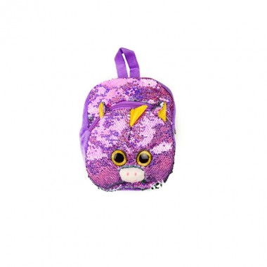 Детский рюкзак с пайетками "Единорог" BG0661 22*21*9 см  (Фиолетовый)
