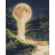 Алмазная мозаика Лунный водопад Идейка AMO7168 40х50 см