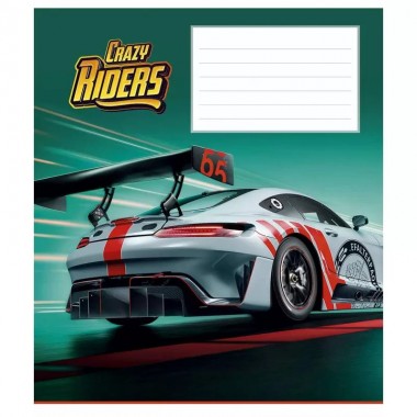 Тетрадь ученическая "Crazy riders" 012-3258K-1 в клетку, 12 листов