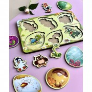 Дерев'яний пазл-сортер