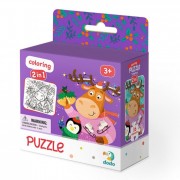 Дитячі пазли 2 в 1 Олень і Пінгвінчик DoDo 300353