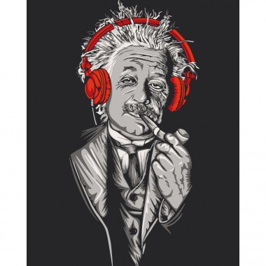 Картина за номерами"Ейнштейн у навушниках" Art Craft 10314-AC 40х50 см