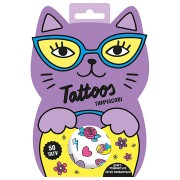 Тимчасові татуювання для старших дівчаток Фіолетовий котик 10100697, 2 аркуші