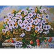 Алмазная мозаика Летние цветы Идейка AMO7330 40х50см